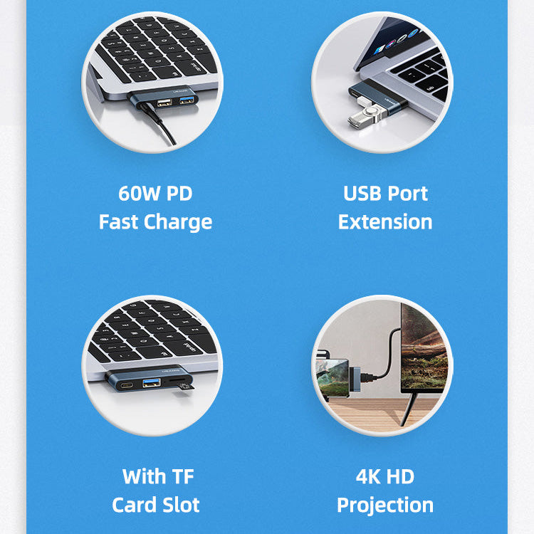 US-SJ491 Type-C Mini HUB (Type-C +USB+Micro SD)