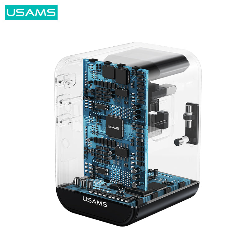 65W Dual Type-C+USB Universal Travel Charger