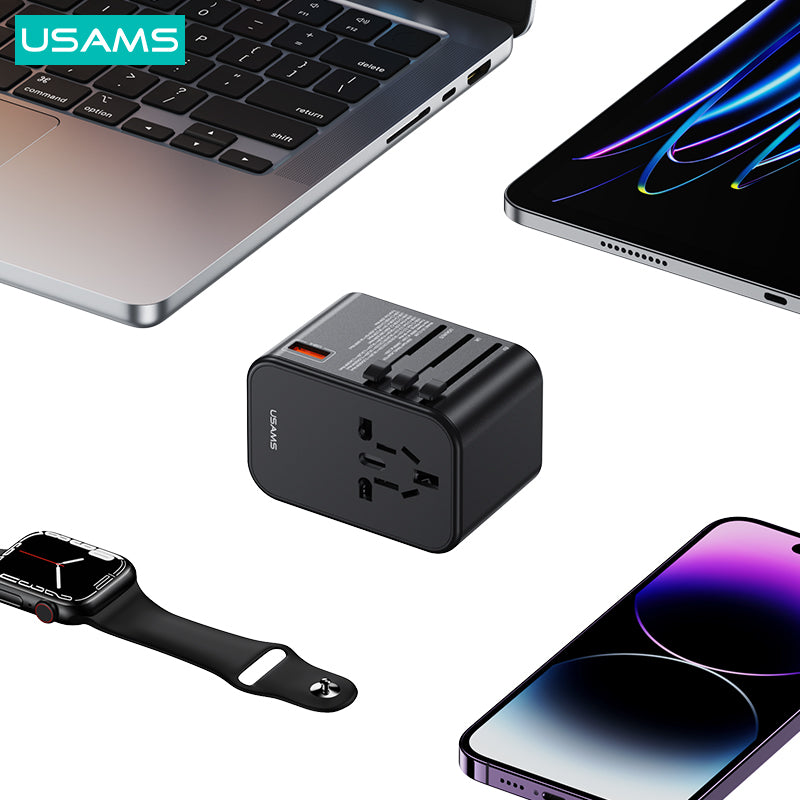 65W Dual Type-C+USB Universal Travel Charger