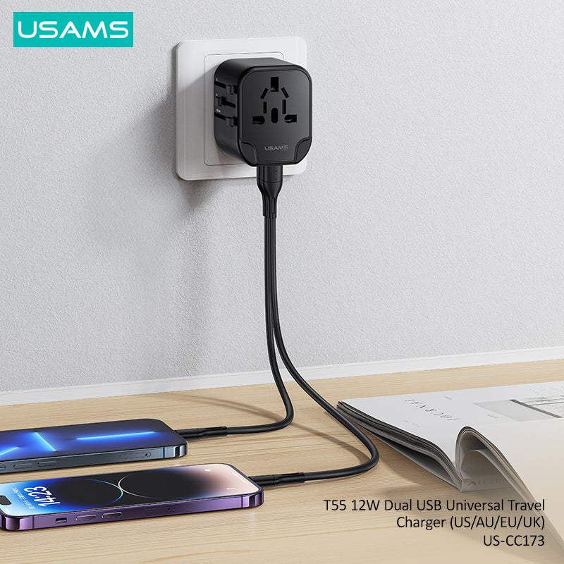 12W Dual USB Universal Travel Charger