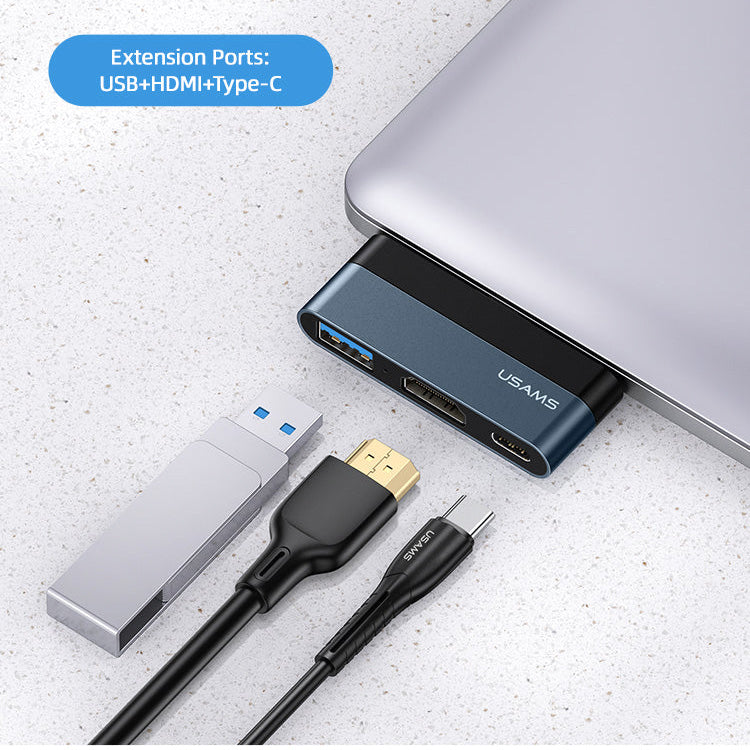 US-SJ491 Type-C Mini HUB (Type-C +USB+Micro SD)