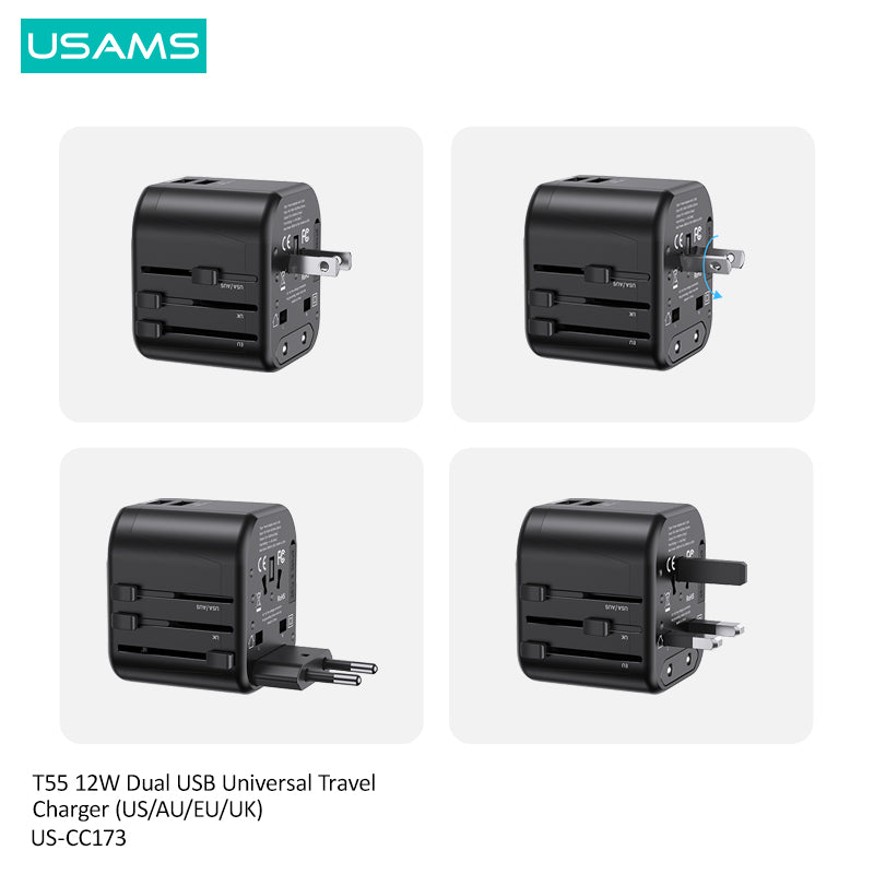 12W Dual USB Universal Travel Charger