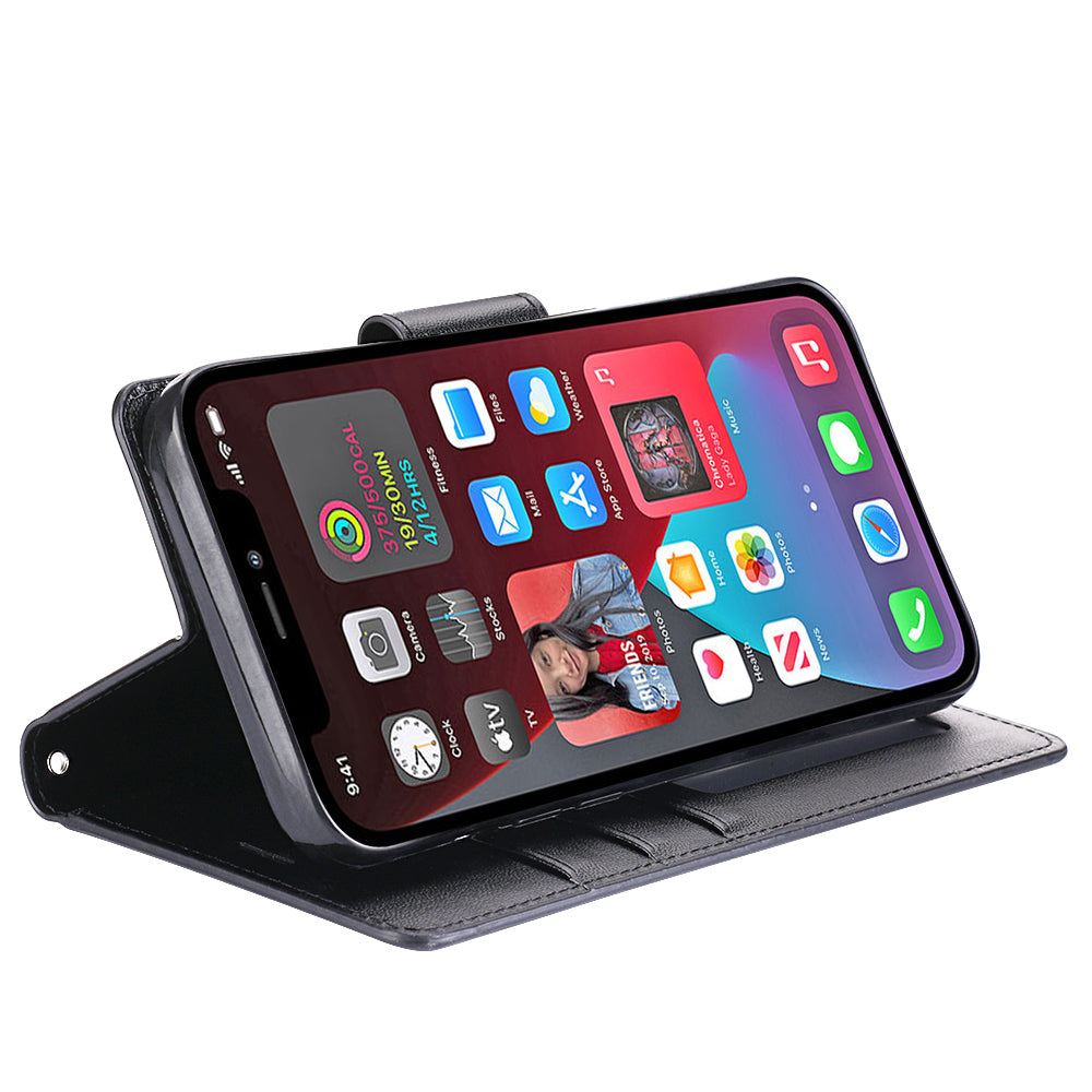 iPhone Mill Folio Flip Anti-Drop Phone Cover Wallet Case