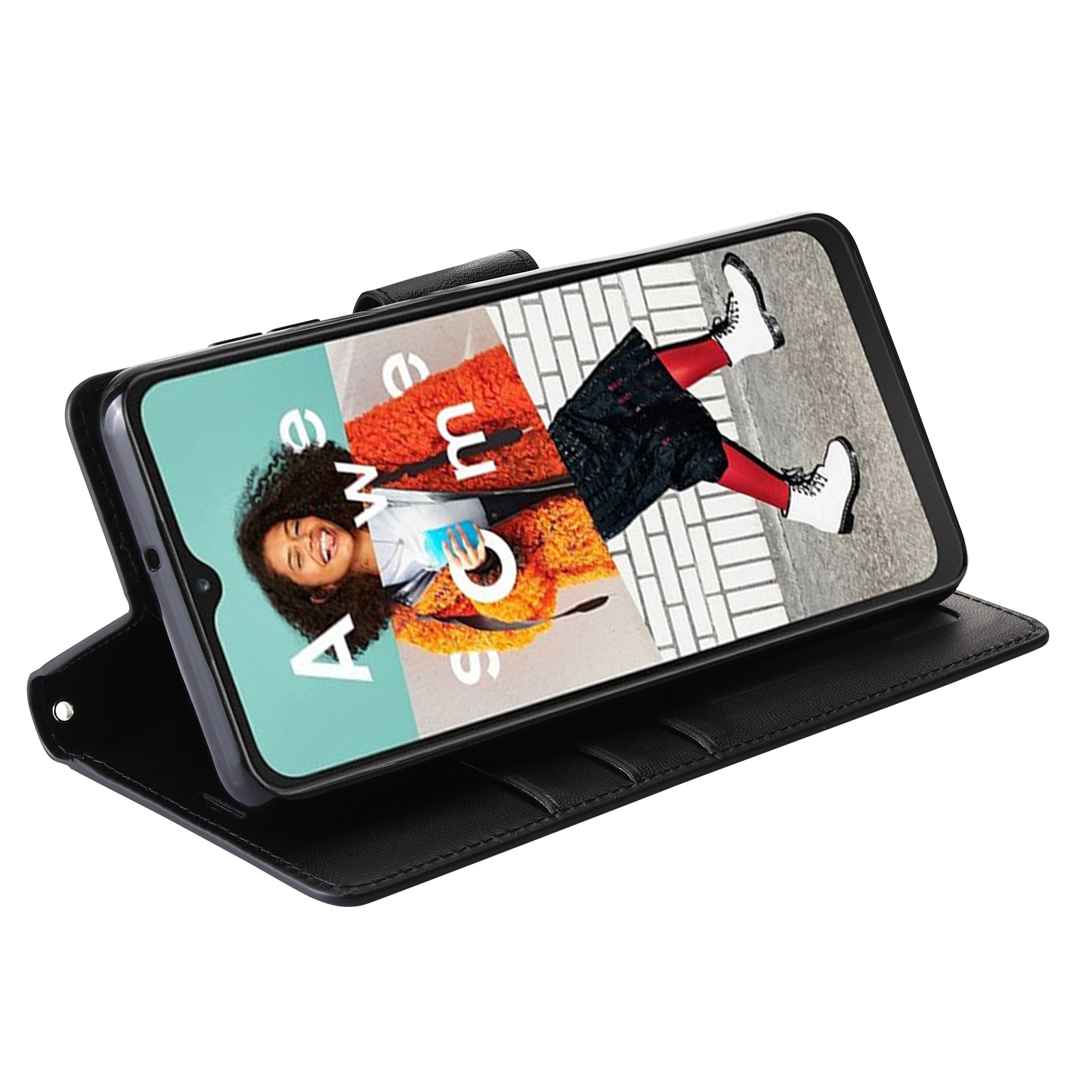 Samsung Mill A Series Flip Card Slot Holder Stand Wallet Case