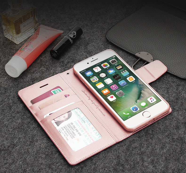 iPhone Mill Folio Flip Anti-Drop Phone Cover Wallet Case
