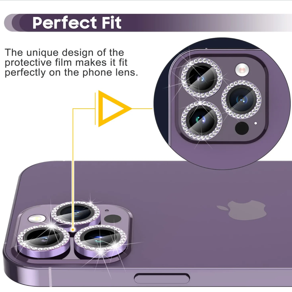 Diamond Camera HD Clear Lens Protector for iPhone