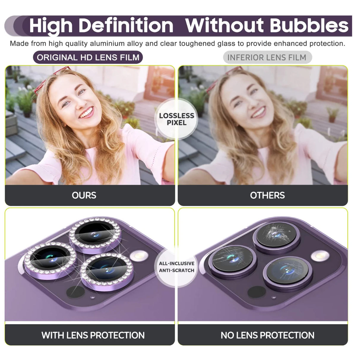Diamond Camera HD Clear Lens Protector for iPhone