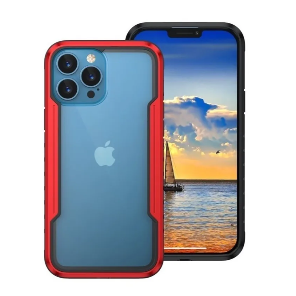 Silicone Frame Military Drop Shockproof Clear iPhone Case