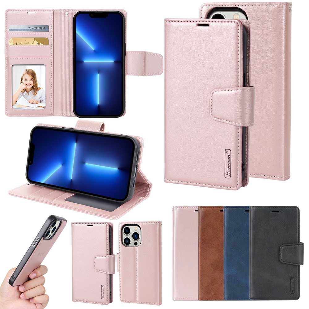 iPhone Mill Folio Flip Anti-Drop Phone Cover Wallet Case