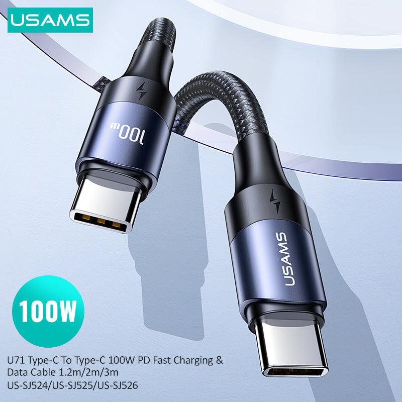 Type-C To Type-C 100W PD Fast Charging & Data Cable 1.2m/3m