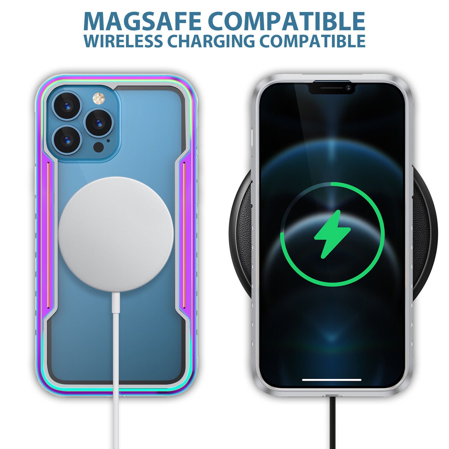 Silicone Frame Military Drop Shockproof Clear iPhone Case