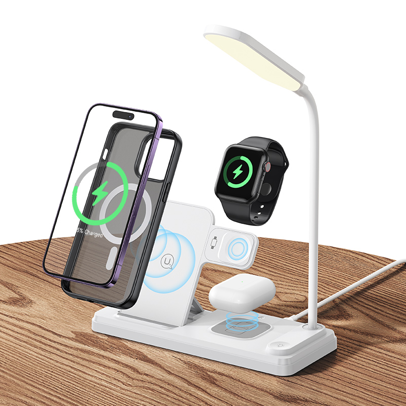 15W 4in1 Wireless Charging Holder With Table Lamp