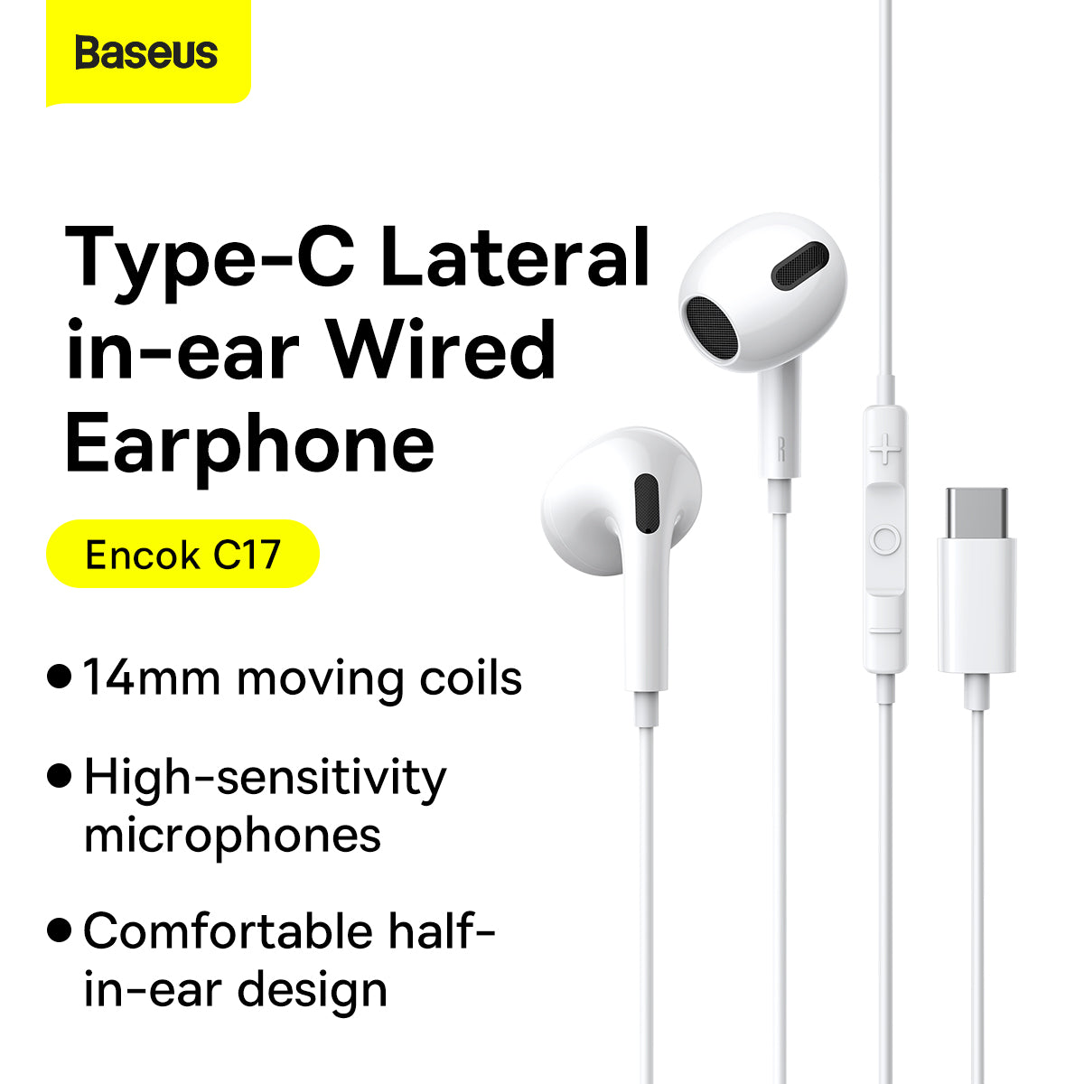 Type-C lateral in-ear Wired Earphone
