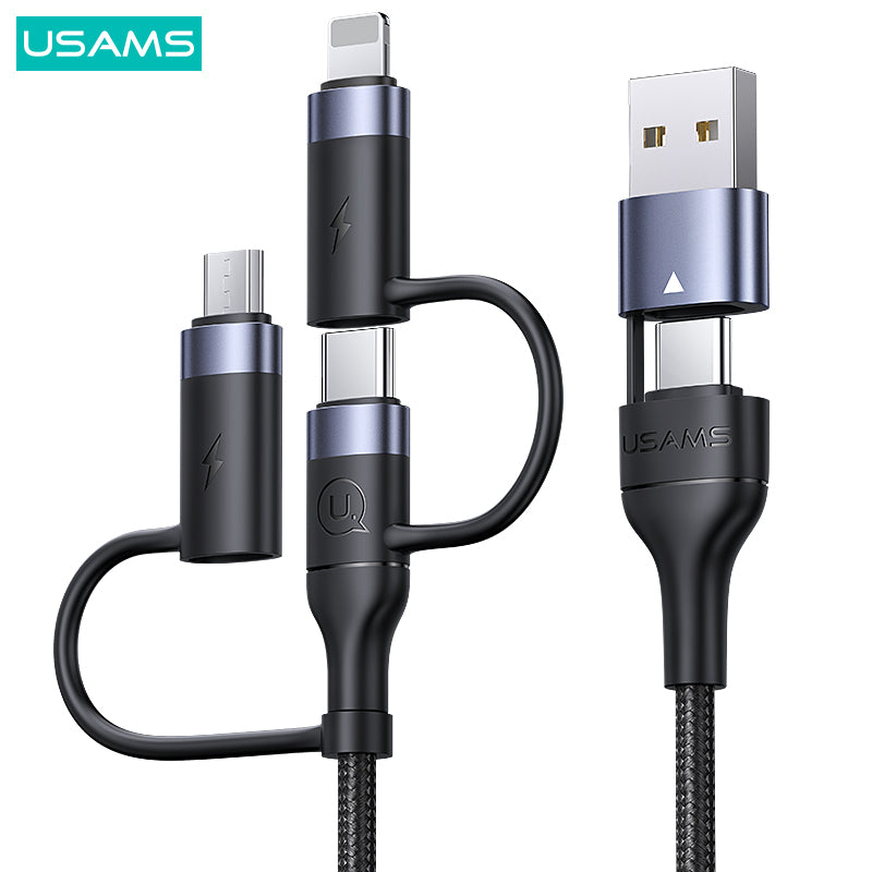 USB+Type-C To Type-C+Lightning+Micro PD Fast Charging & Data Cable 1.2m
