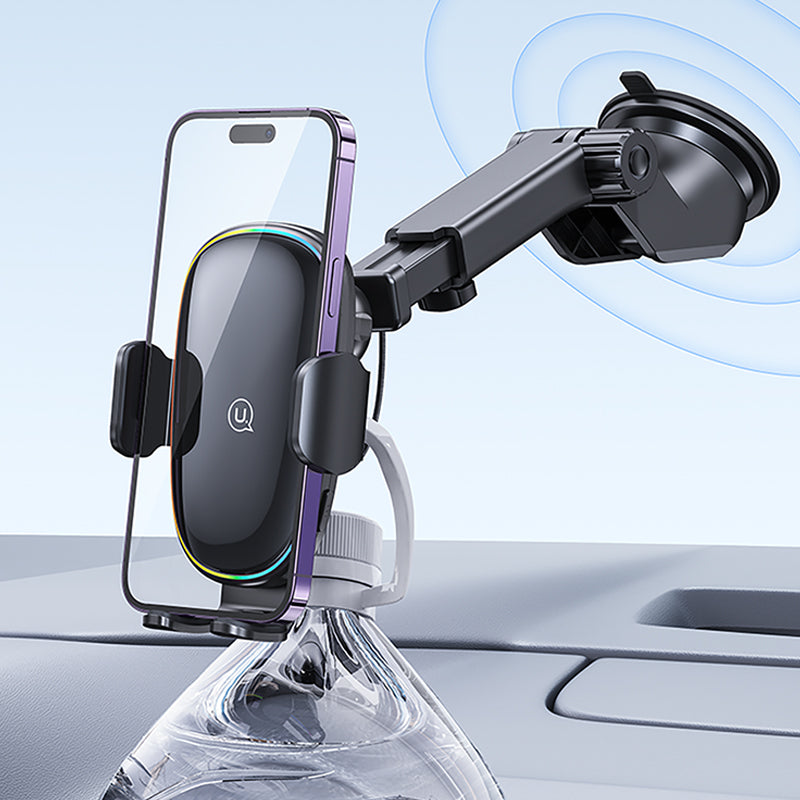 15W Wireless Charging Car Holder With Colorful Light