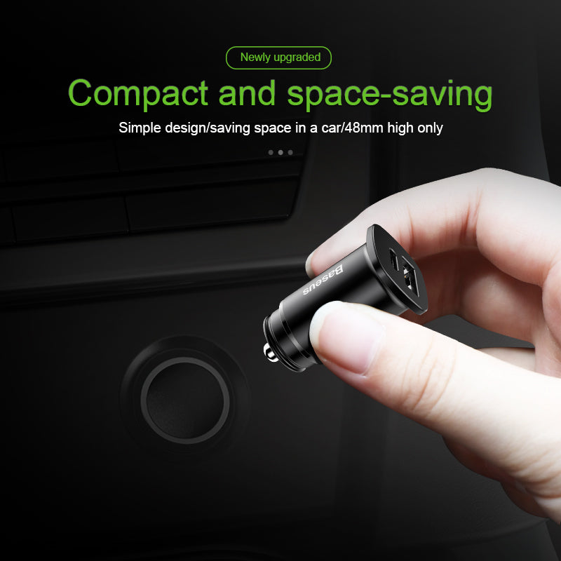 Square Metal A+C 30W PPS Car Charger