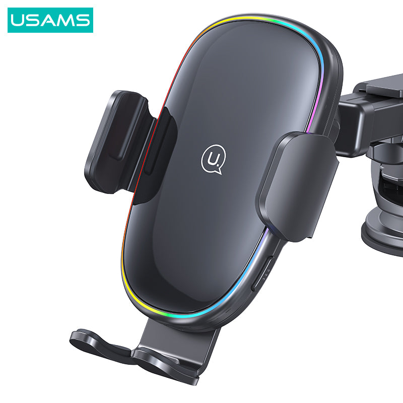 15W Wireless Charging Car Holder With Colorful Light