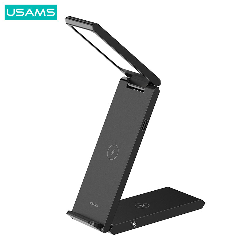 15W 3in1 Folding Wireless Charging Stand With Table Lamp